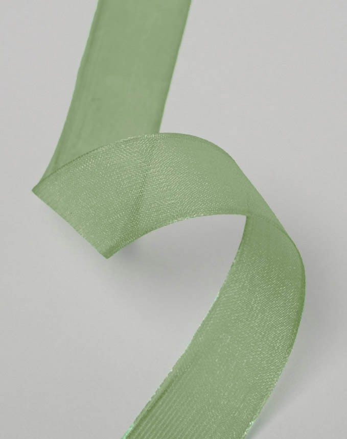 אורגנזה חלק - ירוק זית בהיר