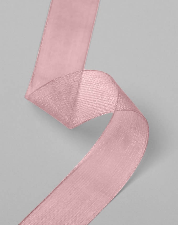 אורגנזה חלק - ורוד עתיק