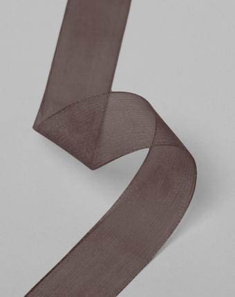 אורגנזה חלק - חום כהה