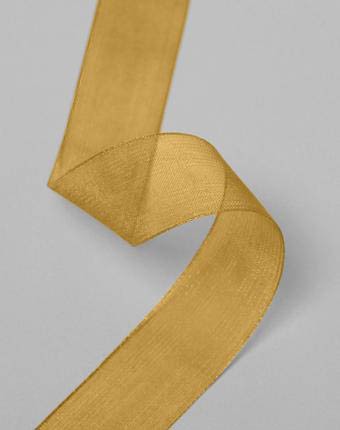 אורגנזה חלק - זהב כהה