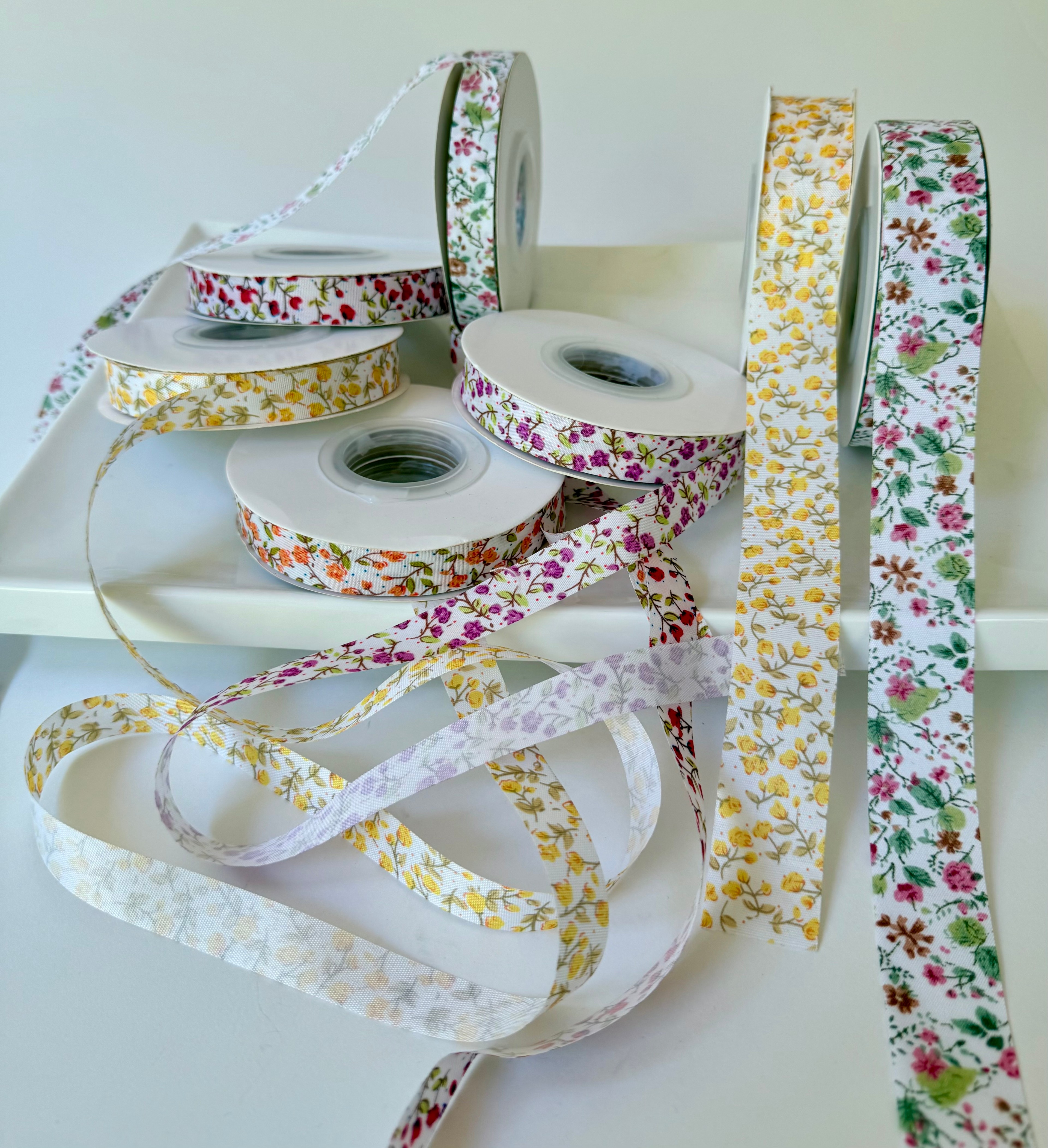 סרט כותנה הדפס פרחים