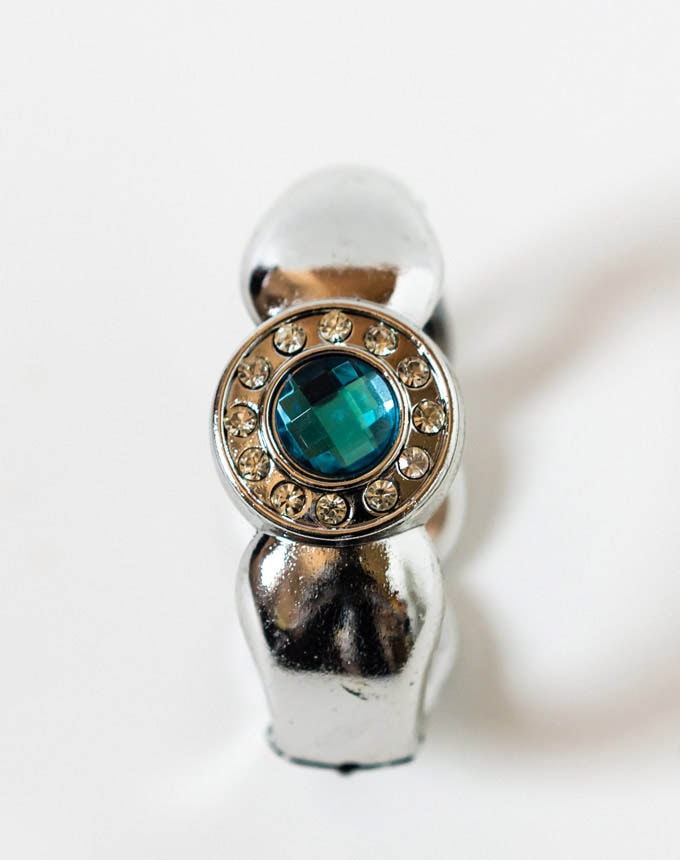 צמיד יהלום - כסף+טורקיז