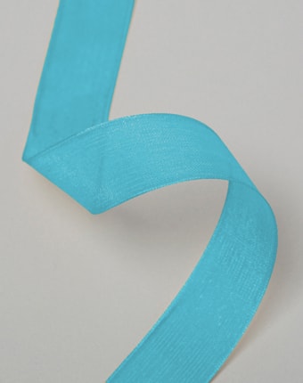 אורגנזה חלק - טורקיז כהה