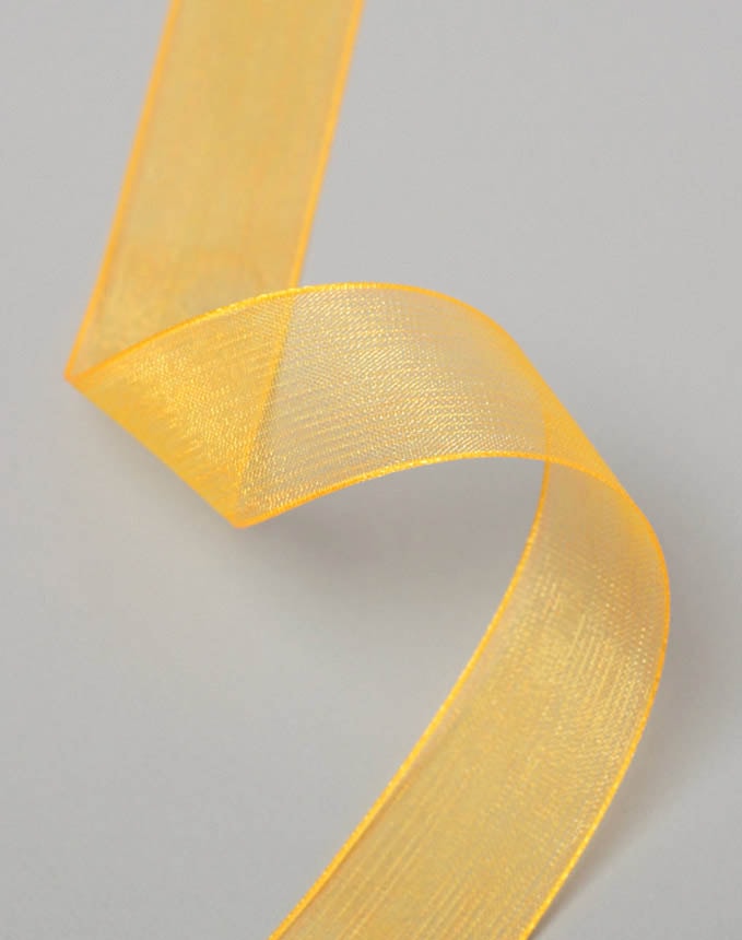 אורגנזה חלק - צהוב כהה