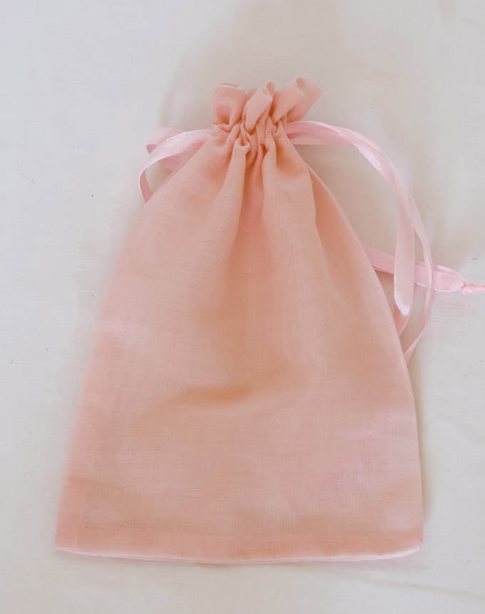 שקיות כותנה חלקות - ורוד