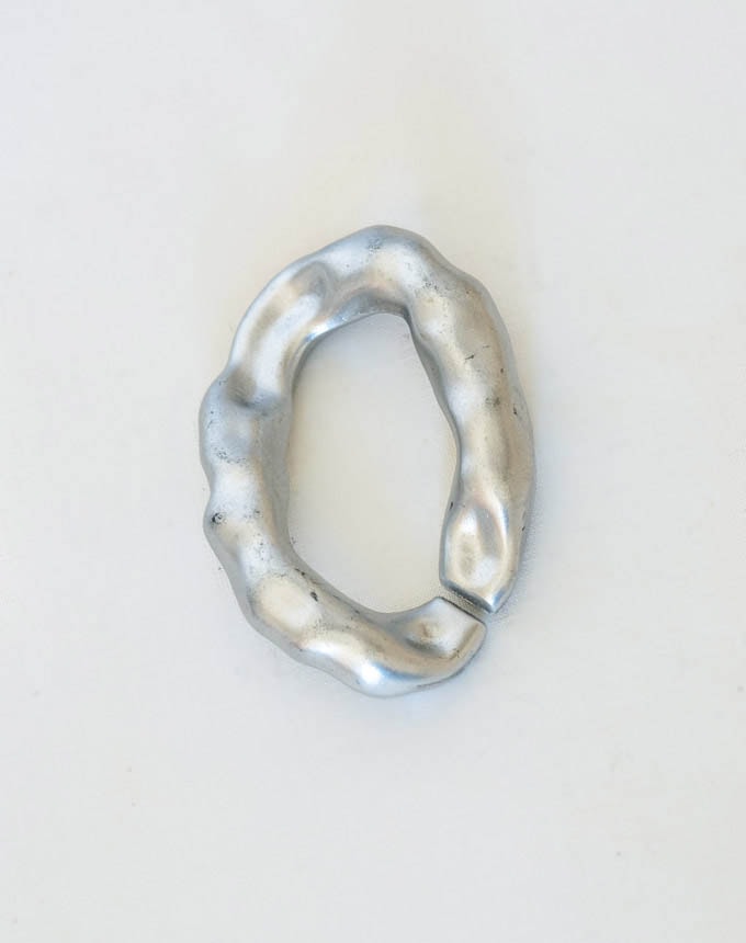 חבק אליפסה מעוקלת - כסף