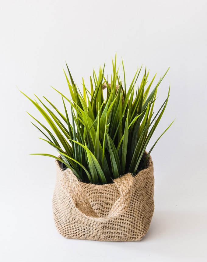 סלסלת יוטה - טבעי קטנה