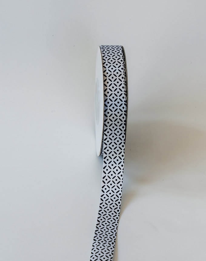 סטן מודפס מעוין - לבן