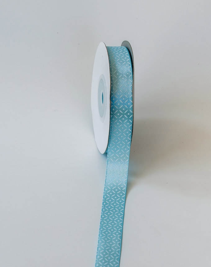 סטן מודפס מעוין - תכלת