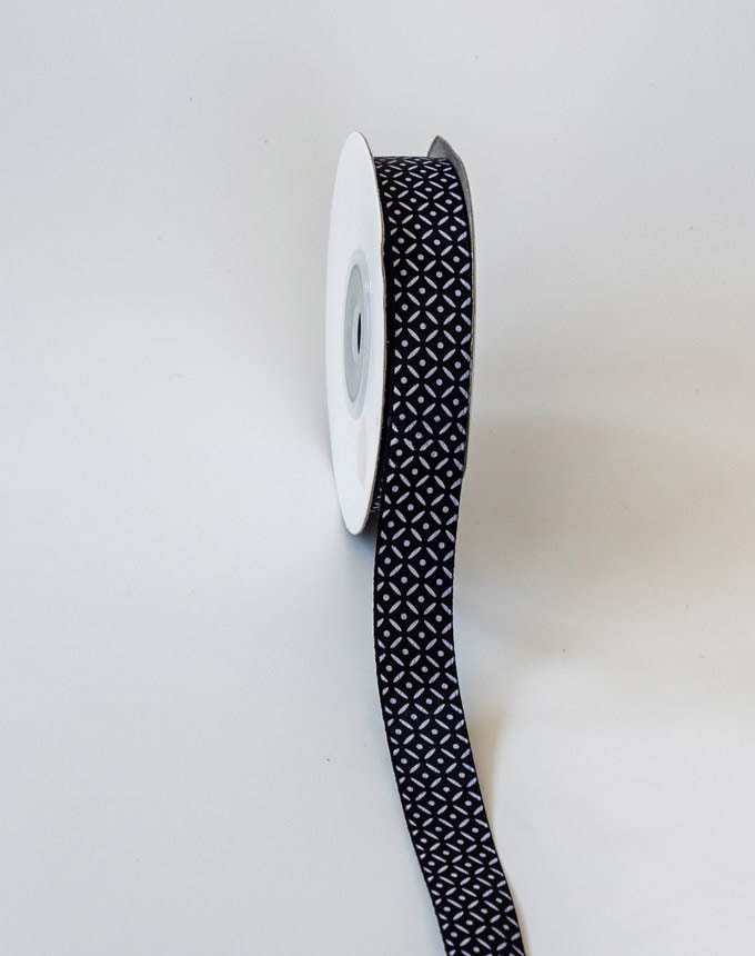 סטן מודפס מעוין - שחור