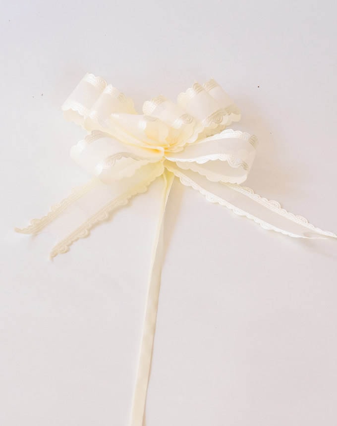 פפיון משיכה אורגנזה סטן - שמנת