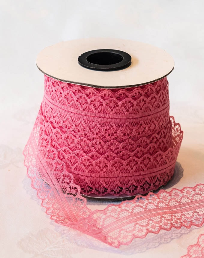 תחרה 25 מ"מ - ורוד נייק