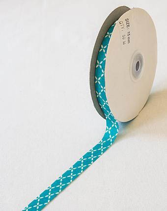 סרט מעוינים 15 מ״מ - טורקיז