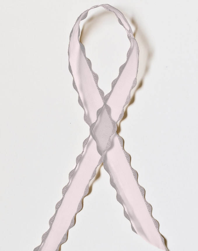 אורגנזה זיג זג - לבן