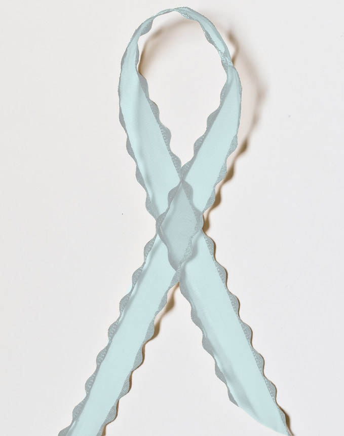 אורגנזה זיג זג - ירוק סלדין