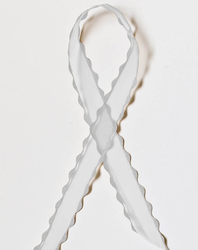 אורגנזה זיג זג - אפור