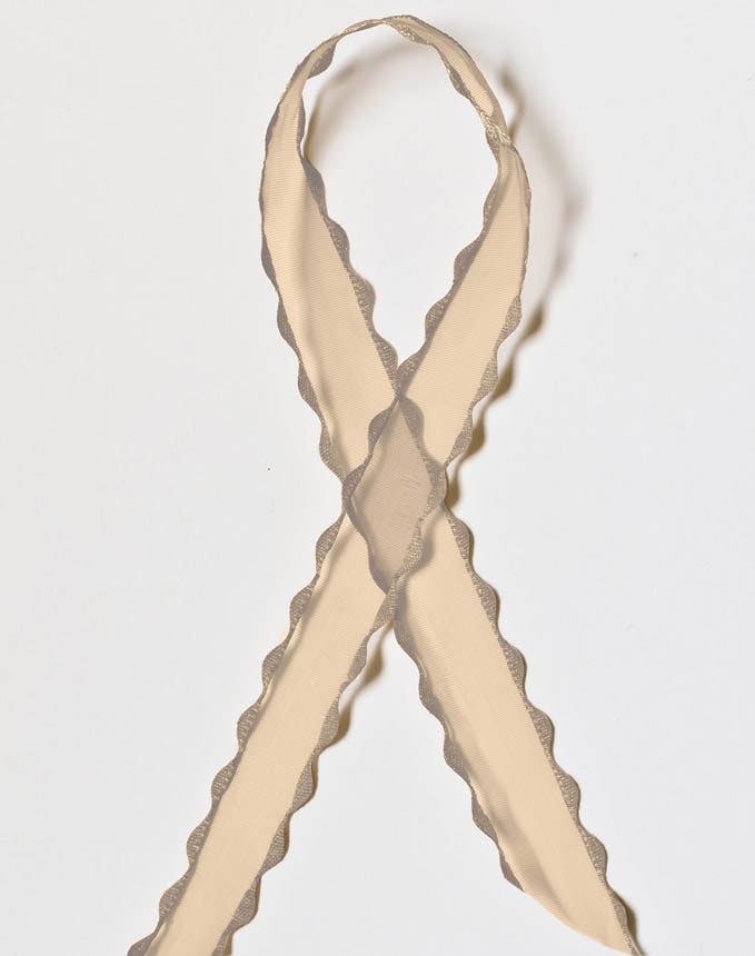 אורגנזה זיג זג - זהב כהה