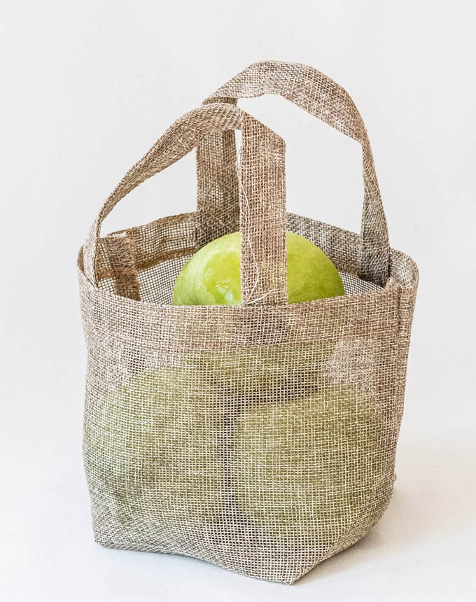 סלסלת יוטה סינטטי - סלסלה גדולה