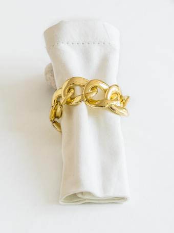 סט זהב ענתיק - חבק למפית קרטייה זהב 12יח