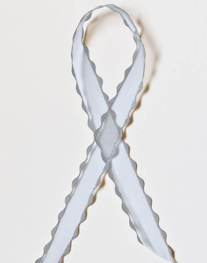 אורגנזה זיג זג - תכלת