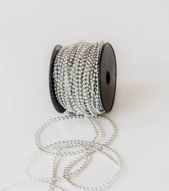 סט כסף - שרשרת פנינה 4ממ 30יארד כסף