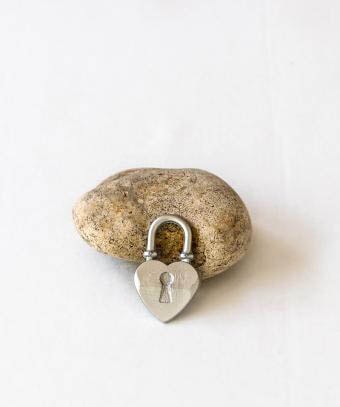 סט כסף - לב מפתח כסף 12יח