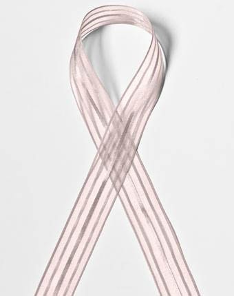 אורגנזה פסים - ורוד בייבי