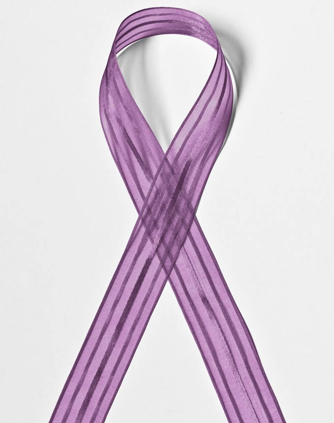 אורגנזה פסים - סגול כהה