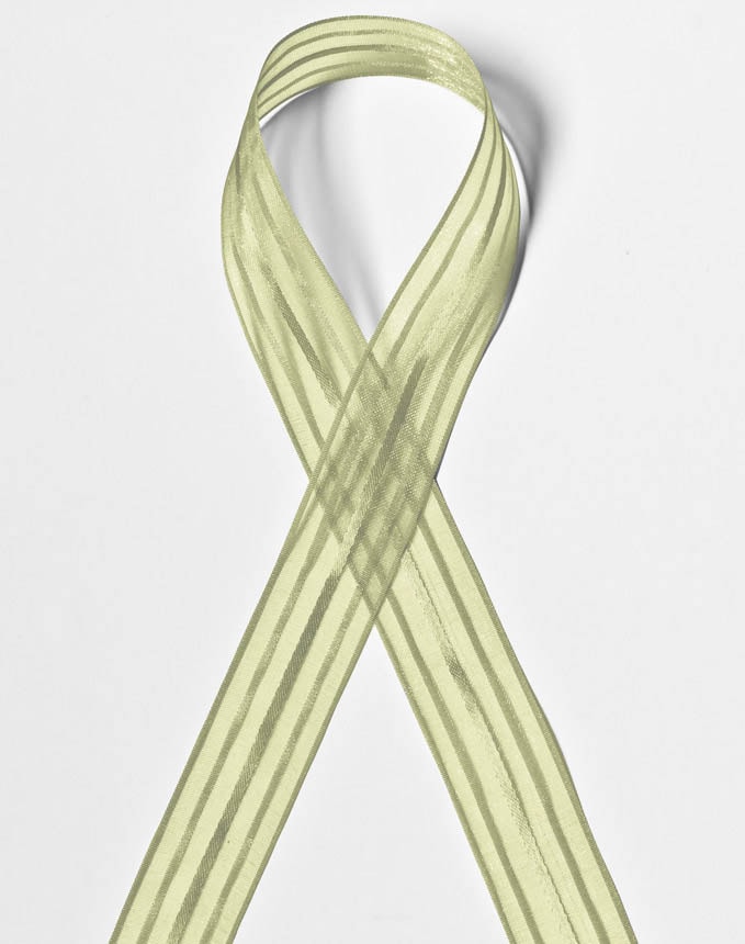 אורגנזה פסים - זהב בהיר