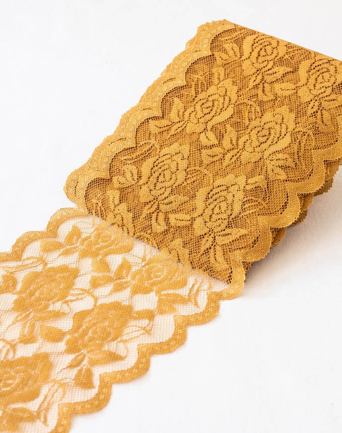 רנר תחרה 15 ס"מ - חרדל