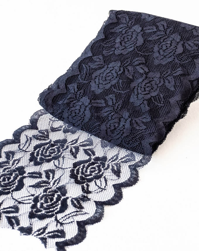 רנר תחרה 15 ס"מ - כחול כהה