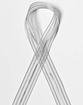 אורגנזה פסים - לבן