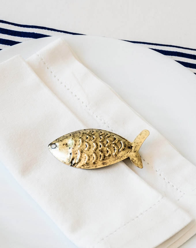 חבק קליפס דג - זהב עתיק