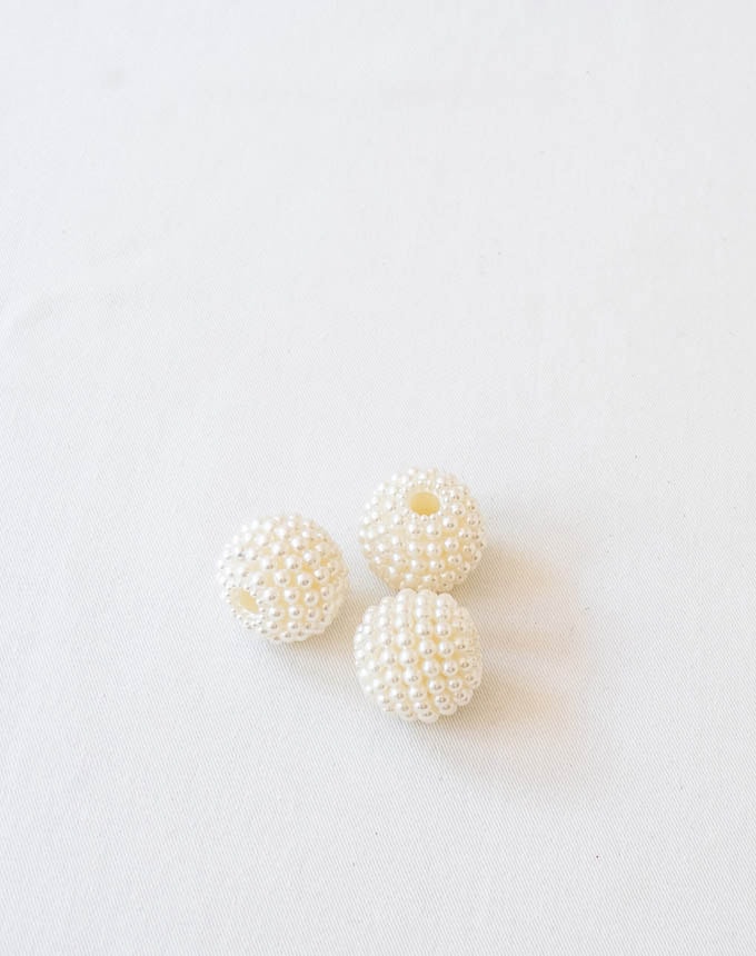 חרוז השחלה פנינים קטנות - שמנת