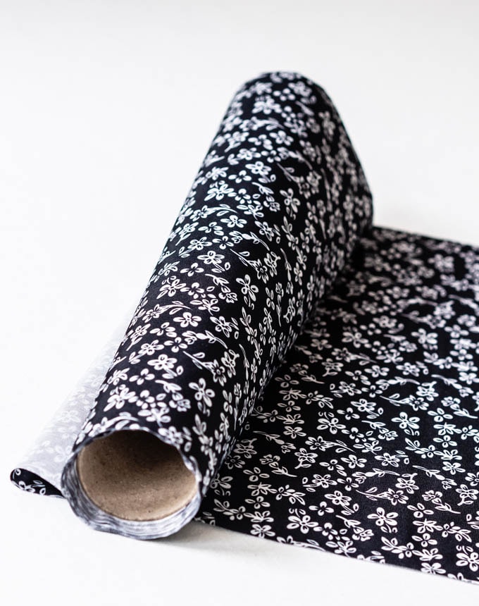 רנר פרחים בנדנה - שחור