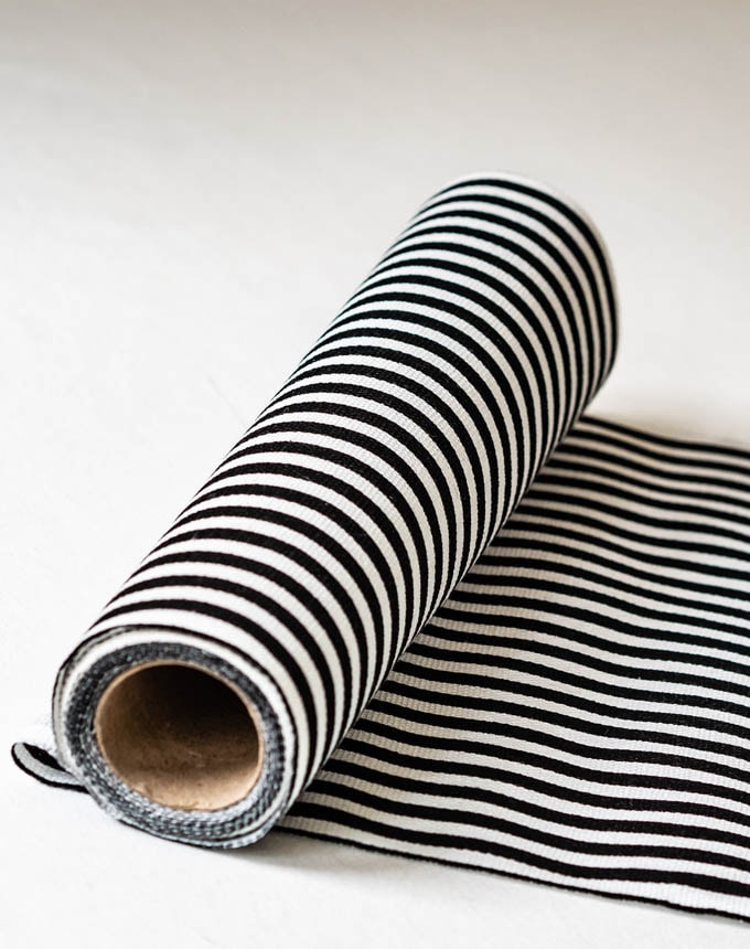 רנר קנווס פסים - שחור