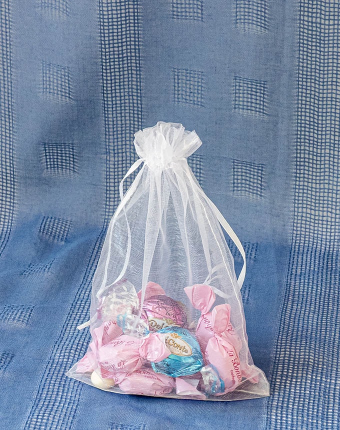 שקיות אורגנזה - לבן