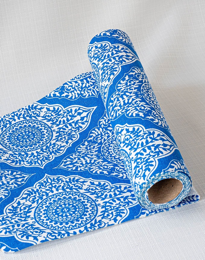 רנר קנווס יווני - לבן על כחול