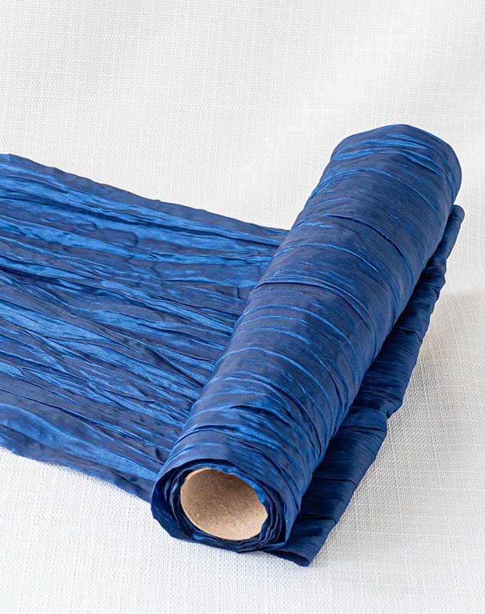 רנר משי פראי פליסה - כחול כהה