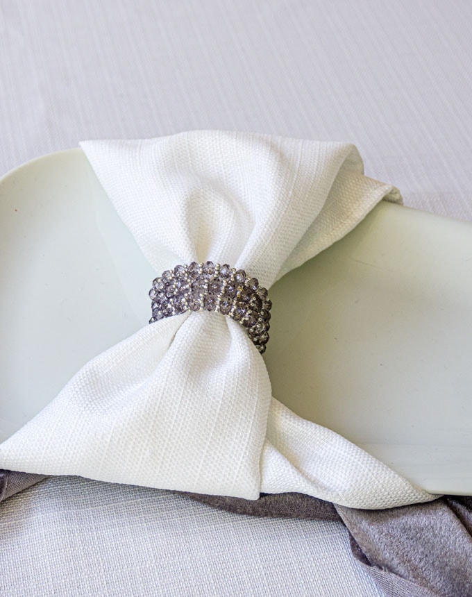 חבק קפיץ יהלום - אפור כסף