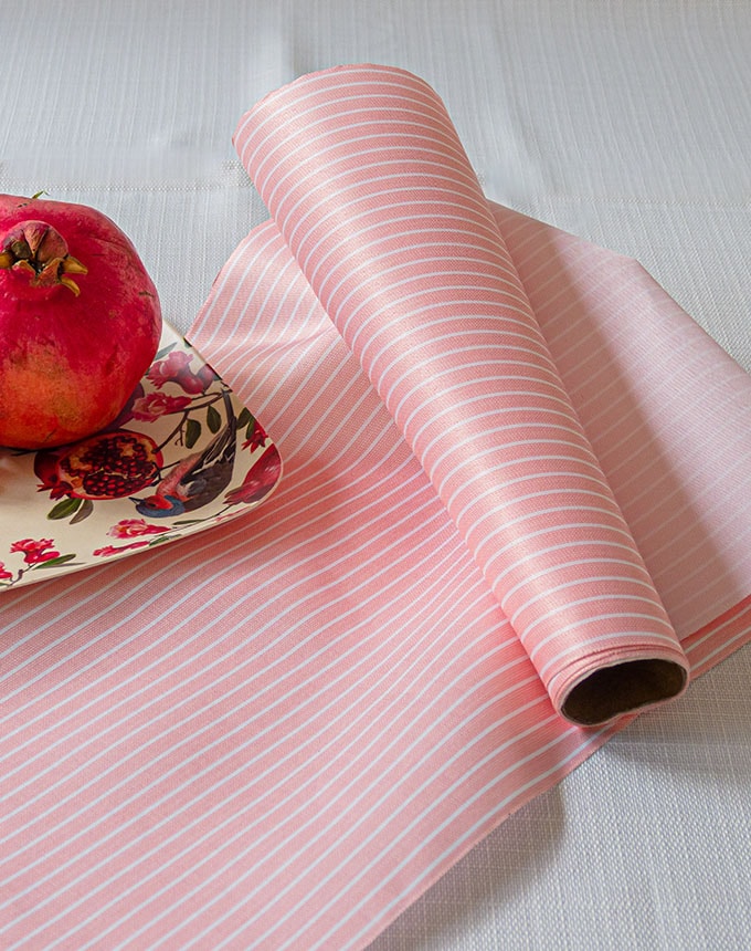 רנר פסים דקים - ורוד