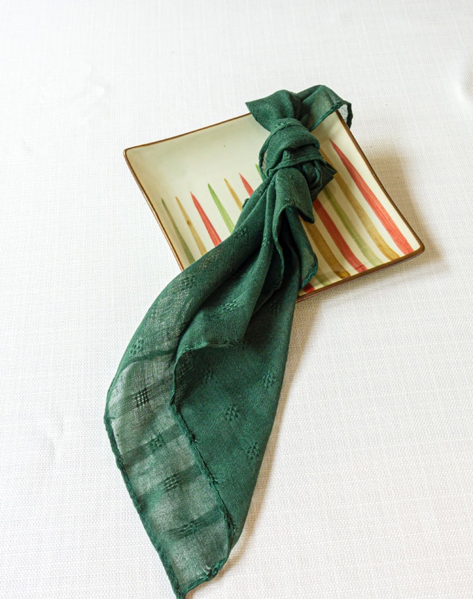 מפיות טטרה ריבועים קטנים - ירוק בקבוק