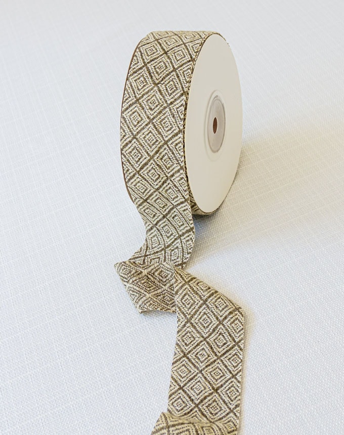 סרט צמר מעויינים - ירוק זית