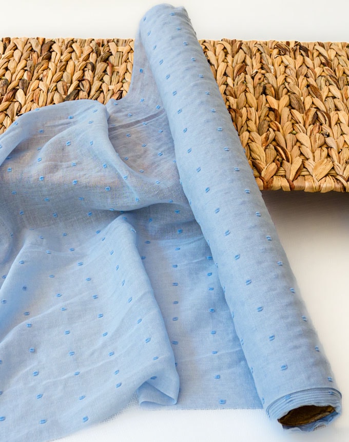 רנר כותנה שוויצרית נקודות - תכלת