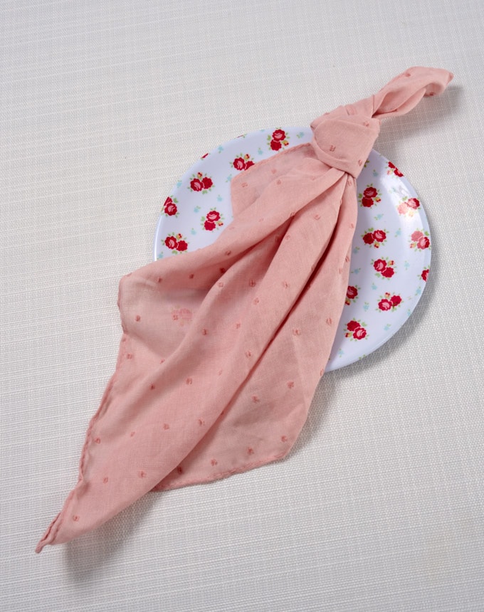 מפיות טטרה נקודות - ורוד מעושן