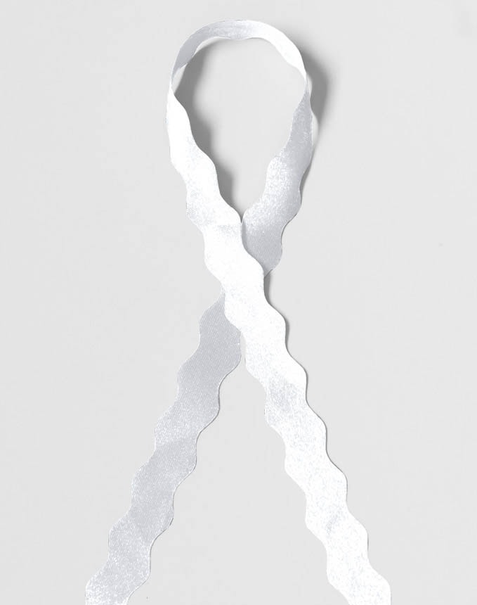 סטן זיג זג - לבן