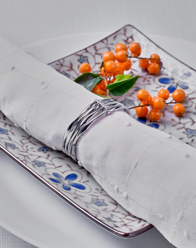 חבק 4 טבעות מחוברות - כסף