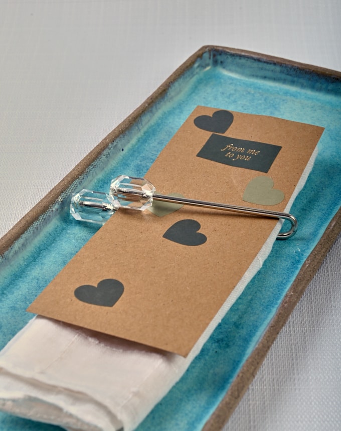 חבק מאורך יהלום - כסף