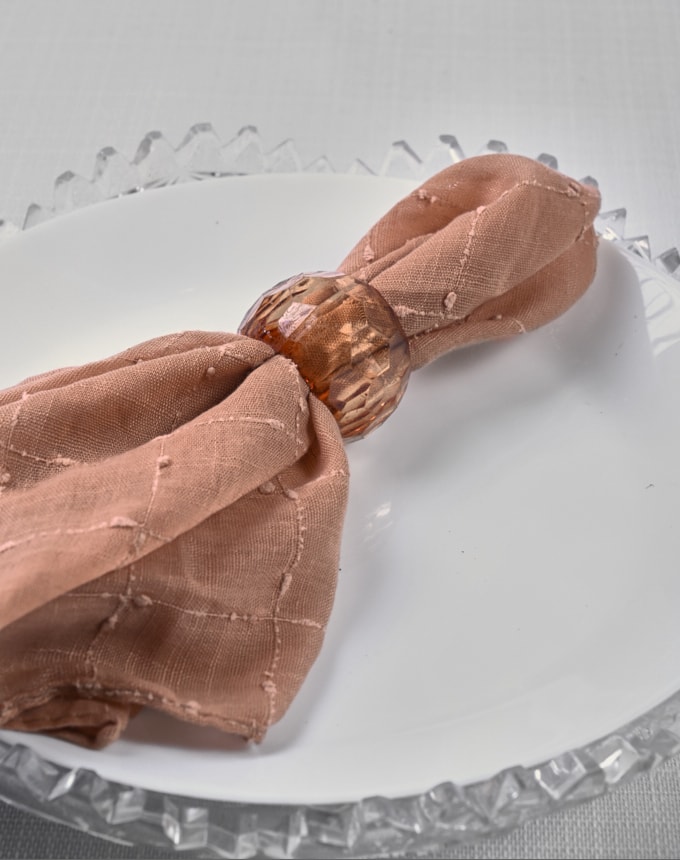 חבק טבעת אקרילית רחבה - ברונזה