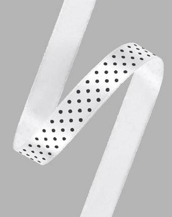 סטן נקודות - לבן נק' שחורות